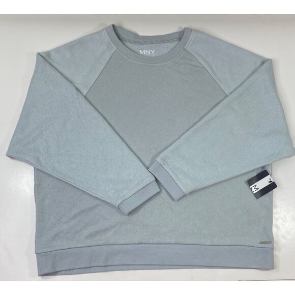 MNY Marc New York Womens Gray Pullover Raglan Sleeve Sweatshirt Size 1X - Picture 2 of 5